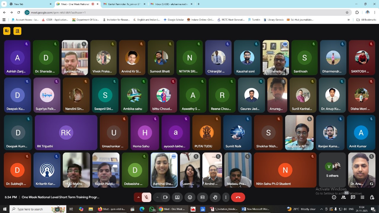 एनआईटी रायपुर में KDMRM-2025 प्रशिक्षण…