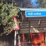 मोटरसाइकिल गोडाउन में भीषण आग, 25 बाइक जलकर खाक