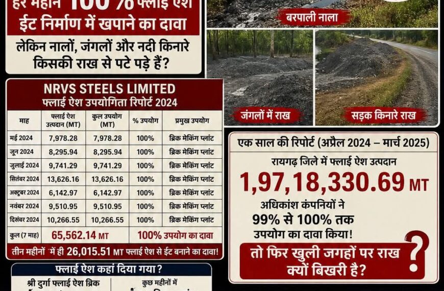 कागजों में 100% फ्लाई ऐश खपत, जमीन पर&hellip;